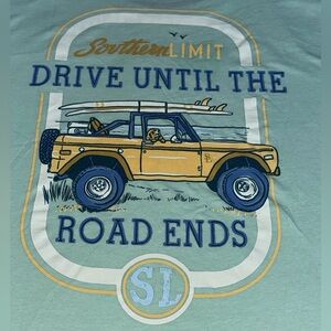 Next Level Apparel Teal Adventure Graphic Tee